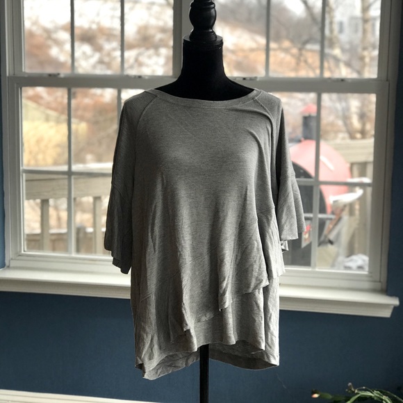 Fever Ruffle Front Slub Knit Top - Picture 2 of 5